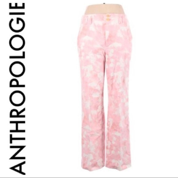Anthropologie Pants - Anthropologie Pink Tie Dye Jamie Trousers Size 10
